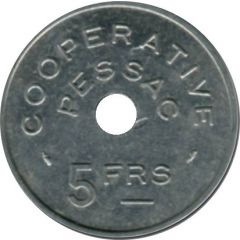 5 Francs Pessac Emergency Coinage