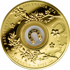 500 Francs Horseshoe, gold plated