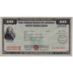 10 Dollars War Savings Bond Series E