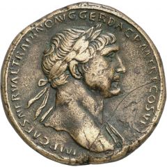 Sestertius - Trajan S P Q R OPTIMO PRINCIPI S C ALIM ITAL