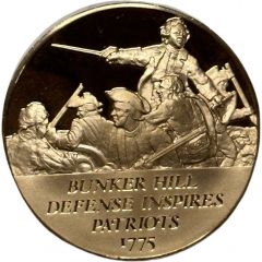 Medal - History of the American Revolution Bunker Hill Defense Inspires Patriots