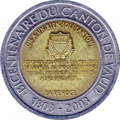 1 Gilles - Canton de Vaud bimetallic