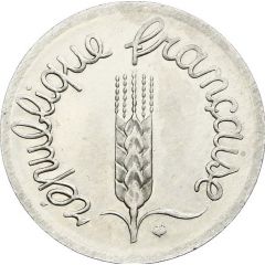 5 centimes Epi Pré-série, petit module, listel large