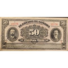 50 Pesos El Estado de Sonora