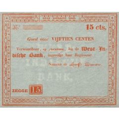 15 Centen West-Indische Bank