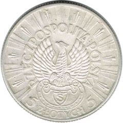 5 Zlotys Józef Piłsudski - Rifle Corps