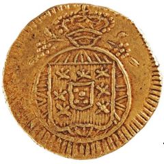 São Tomé de 12 Xerafins - João VI Small armillary sphere, Goa mint