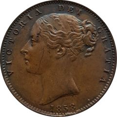 1 Farthing - Victoria 1st portrait