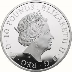 10 Pounds - Elizabeth II Four Generations of Royalty, Silver Proof