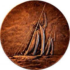 Medal Sailboat in regatta