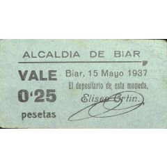 0.25 Pesetas Biar
