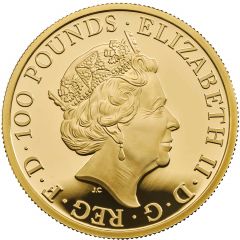 100 Pounds - Elizabeth II Yale of Beaufort, Gold Proof
