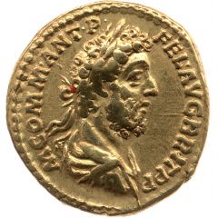 Aureus - Commodus TEMP FELIC P M TR P XV IMP VIII COS VI
