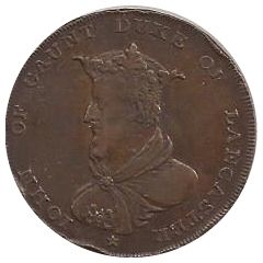 1/2 Penny Lancashire - Lancaster / John of Gaunt