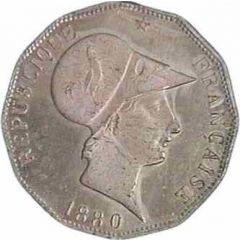 5 Centimes Essai en maillechort de Lorthior