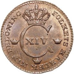 1/4 Skilling - Charles XIV Johan
