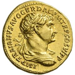 Aureus - Trajan, Nerva, and Marcus Ulpius Traianus DIVI NERVA ET TRAIANVS PAT