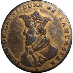 1/2 Penny Lancashire - Lancaster / John of Gaunt