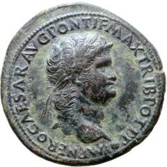 Sestertius - Nero CONG I DAT POP S C, Minerva and Liberalitas