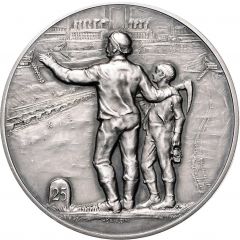 Award Medal for 25 years working at the Deutscher Braunkohlen-Industrie-Verein