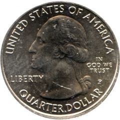1/4 Dollar `Washington Quarter` Marsh-Billings-Rockefeller National Historical Park, Vermont