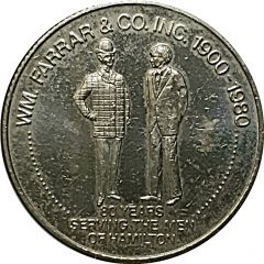 Token - Farrar`s Male Fashions Hamilton, Ontario