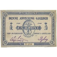 1 Krone Handelsstederne i Grønland
