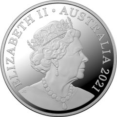 1 Dollar - Elizabeth II 6th Portrait - Mungo Footprint, Silver Proof