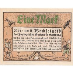 1 Mark Zoologischer Garten, imprint on reverse
