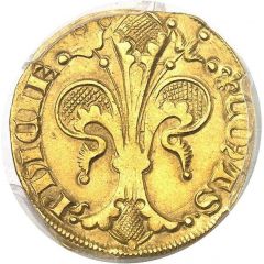 Gold Florin with crown - Joanna I