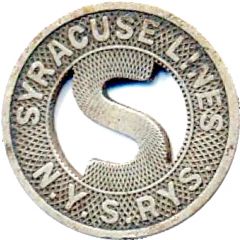 1 City Fare - Syracuse Lines, N.Y.S. RYS.