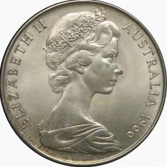 50 Cents - Elizabeth II 2nd Portrait - Pattern