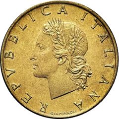 20 Lire Trial strike, type 1