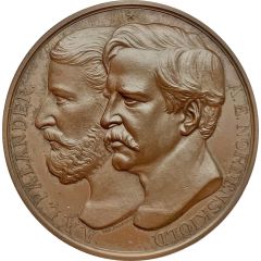 Medal - Adolf Erik Nordenskiöld and Louis Palander Passing of the Northeast Passage