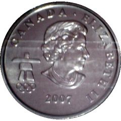 25 Cents - Elizabeth II Curling, colored
