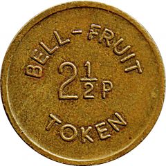 2 1/2 Pence / 6 Pence - Bell-Fruit Token