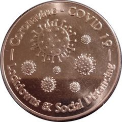 Copper round - Coronavirus - COVID 19 - Lockdowns and Social Distancing