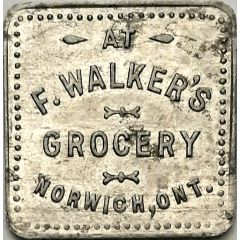 25 Cents - F. Walker's Grocery Norwich, Ontario
