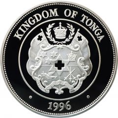 1 Pa`anga - Taufa`ahau Tupou IV Coronation of Queen Elizabeth II
