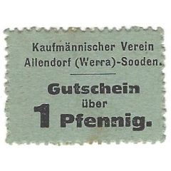 1 Pfennig Kaufmännischer Verein Allendorf-Sooden