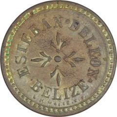 3 Reales Esteban de Leon, Belize
