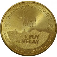 jeton touristique monnaie de paris le puy en Velay hotel dieu patrimoine mondial de l`Unesco