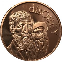 1 Ounce Copper disOBEY - Thoreau Copper Round