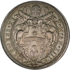 1 Piastra - Clemente XI FONTIS ET FORI ORNAMENTO - Piazza