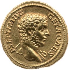 Aureus - Geta PONTIF COS II