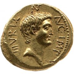 Aureus - Mark Antony ANT•AVG•IMP•III•V•R•P•C / PIETAS•COS