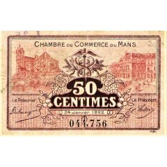 50 Centimes - Chambre de Commerce du Mans 72
