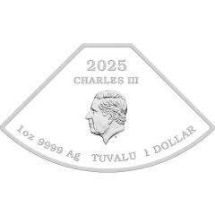 1 Dollar - Charles III Year of the Snake: Quadrant 1/4