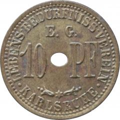10 Pfennig - Lebens-Bedürfniss-Verein E.G. Karlsruhe