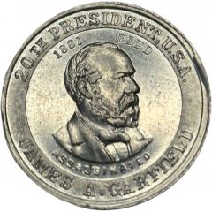 Token - Cracker Jack Mystery Club 20th President James A. Garfield